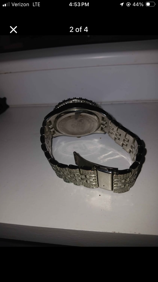 Silver icy watch